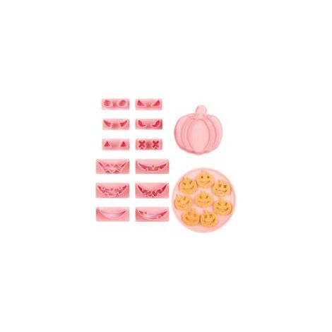 Ensemble de 14 Emporte-Pièces d'Halloween - Pour Biscuits et Pâte à Sucre, Thème Fantôme et Citrouille (1/5)