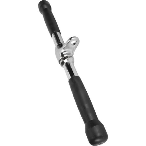 44 cm (17,3 Zoll) lange, gerade Klimmzugstange mit ergonomischem, drehbarem Griff aus verzinktem TPR-Stahl, Zubehör für Heimfitnessgeräte mit Kabelzug. (1/5)