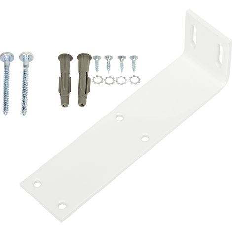 Montagewinkel 200 x 60 x 50 mm Stahl weiß lackiert Wandkonsole inkl. Montagematerial Regalkonsole Regalwinkel Wandwinkel Montagebeschlag von SOTECH