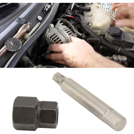 Kit d'outils pour poulie de séparation de courroie de générateur CA (2 pièces) comprenant un manchon de poulie et un foret. (1/5)
