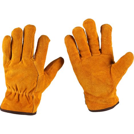 3 Paires Gants de Travail de Sécurité pour Hommes en Cuir, Gants de Jardinage, Gants de Gréeur, Gants de Constructeur (1/5)