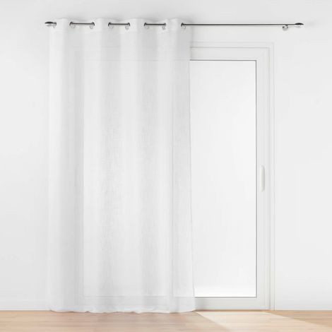 Douceur D'Intérieur – Oeillets Haltona 140 x 280 cm – Tissu synthétique avec texture lin – Pour fenêtres hautes – Entretien simple et élégant (1/4)
