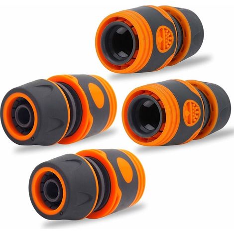 Raccord pour tuyau, 1/2" Raccord pour tuyau, pour connecter des tuyaux Outils de jardinage Raccord pour tuyau Kit de 4 pièces pour tuyau, bypass, raccord rapide premium (1/5)