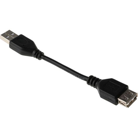 Câble USB RS PRO, USB A vers USB A, Noir, 120mm ( Prix pour 1 ) (1/3)