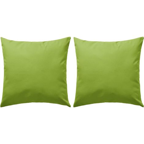 Juego de 2 cojines decorativos para jardín exterior 45 x 45 cm verde manzana DEC020090 (1/3)
