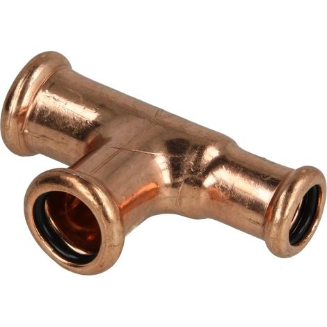 Raccord à sertir cuivre té réduit 15 x 15 x 12 mm F/F/F contour M