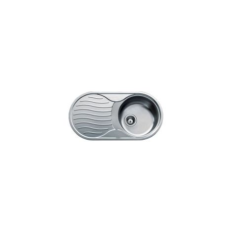 Evier teka dr80 1c 1e acier inoxydable profondeur 16 cm (1/2)