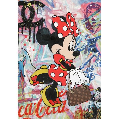 Tableau peinture Minnie 100 x 70 cm Pop Art - Magic mouse (1/2)