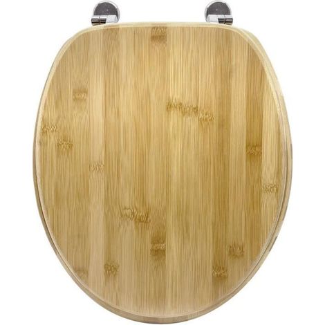 Gelco Tapa WC Bambú Bisagras de Metal Diseño Moderno