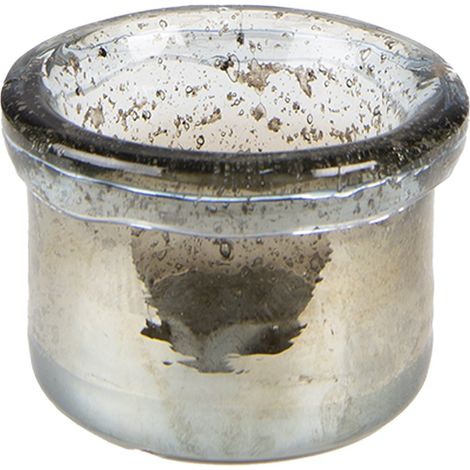 Photophore Bougeoir pour Bougie Chauffe-Plat en Verre Vert et Doré Style Campagne 9x6 cm - PANGIVO (1/2)