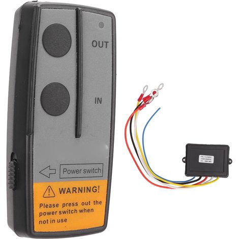 Télécommande universelle sans fil pour treuil électrique avec récepteur 434 MHz pour VTT (noir) (1/5)