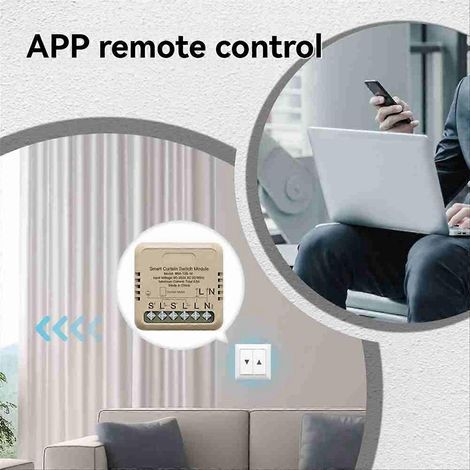 Module de commande intelligent Wi-Fi pour rideaux, compatible avec les moteurs électriques et la maison. Fonctionne avec / Home (1/5)