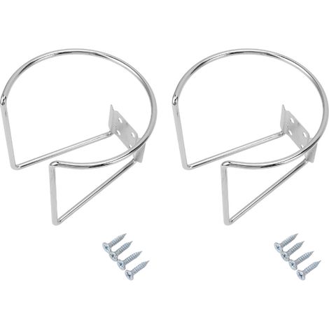 Porte-gobelet bateau 2pcs Acier inoxydable Universel Fixation murale Stable Compact Argent pour Voiture Camping-car Yacht (1/5)