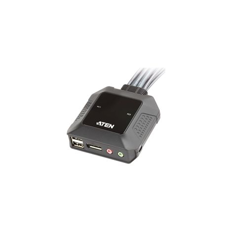 Commutateur KVM DisplayPort USB 2 ports Aten CS22DP avec télécommande, CS22DP-AT (1/5)