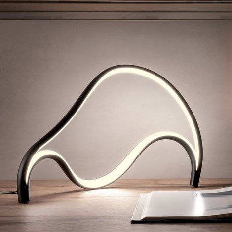 Abat-jour led redo group tempest 01-3602 01-3600 840lm 3000k lampe de table tactile moderne dimmable, finition métal noir