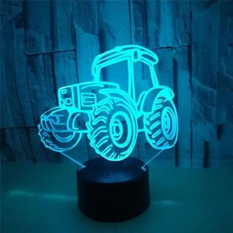 Lampe à poser,Veilleuse 3D en forme de tracteur,chargeur USB,interrupteur tactile,7 couleurs,veilleuse pour enfants - Type D (1/4)