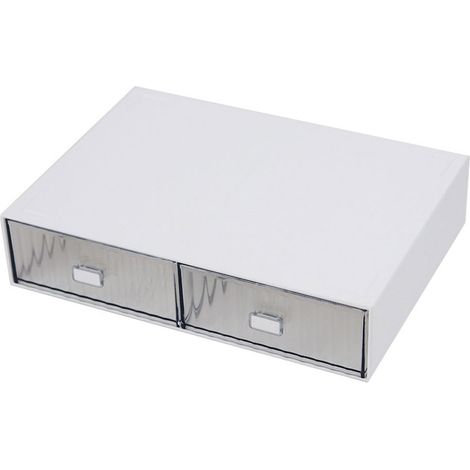 Tiroir De Rangement Pour Bureau - Empilable - En ABS - 23 x 16,5 x 5 cm - Pour Bureau École Maison - 2 Pièces (1/5)