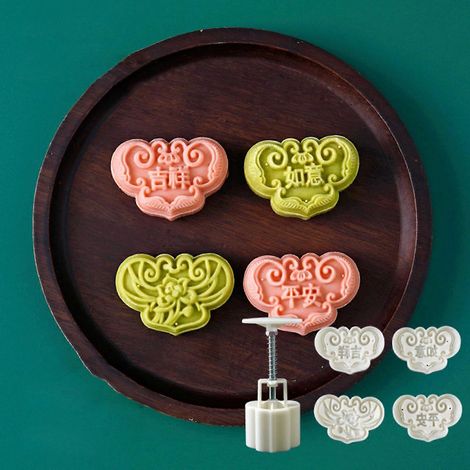 Tampons à gâteaux de lune, outils pour gâteaux de lune, moules à pâtisserie en forme de serrure Ruyi pour la Fête de la Mi-Automne (1/4)