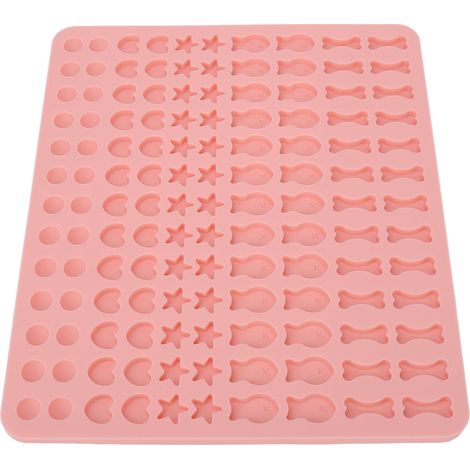 Moule à pâtisserie en silicone en forme de cœur, d'os et d'étoile de mer, pour bonbons, biscuits, gelées et friandises pour chiens. (1/5)