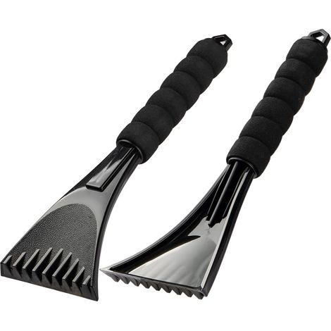 Grattoir Pare Brise Voiture 2 en 1 Raclette Voiture Givre avec Poignée Antidérapante Grattoir Voiture Givre Outil de Dégel