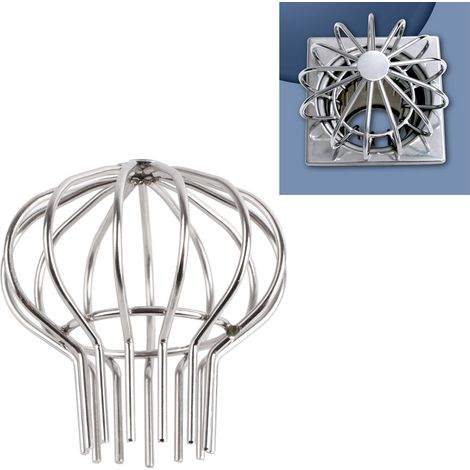 Siphon de sol en acier inoxydable 304, siphon de sol extérieur pour toiture, bouchon anti-obstruction, grille de siphon de sol ronde, couvercle de drainage, siphon de 75 (1/5)