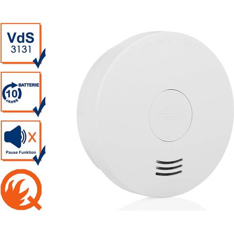 Smartwares FSM-124 Vds-Rauchmelder 10 Jahres Batterie VDS Rauchwarnmelder
