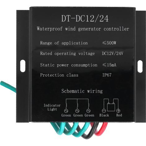 FO5-12/24V 500W Windkraftanlagen-Generator-Controller, wasserdichter Batterieladeregler (1/5)