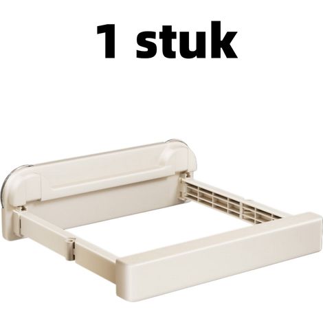 Étagère de rangement pour lavabo avec fixation murale par ventouse sans perçage 26 x 24,5 x 7,5 cm pour accessoires de salle de bain blanc (1/5)