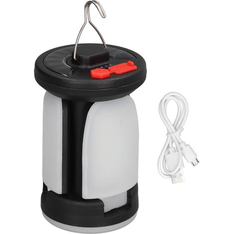 Tragbare Solar-Campinglampe mit 6 Modi, faltbar, wasserdicht, Notladefunktion mit USB-Ausgang. (1/5)