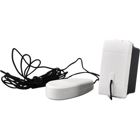 Serie Civile A2ZWORLD MBL Bianco Compatibile Con Bticino Living Light (Pulsante Tirante Con Corda)