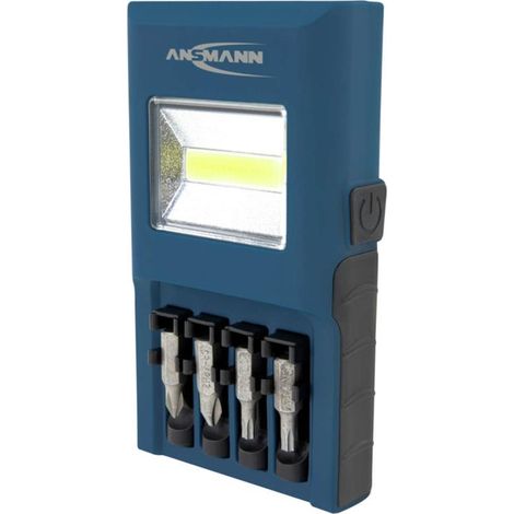 Ansmann Werkstattleuchte Bithalter WL180B Multifunktions-Lampe + Bits & Batterie (1/5)