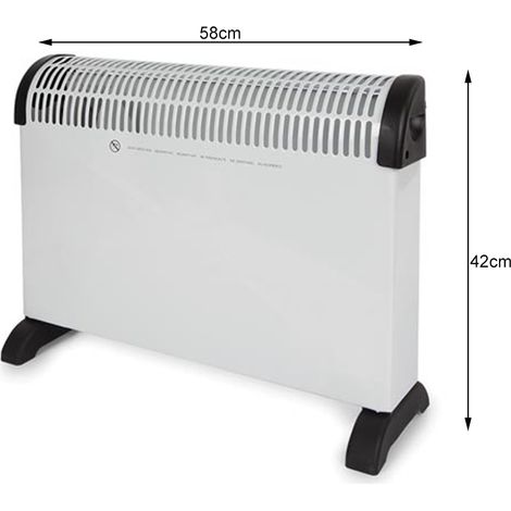 Konvektor Heizung, Elektroheizer für 25m² Räume - 2000 Watt