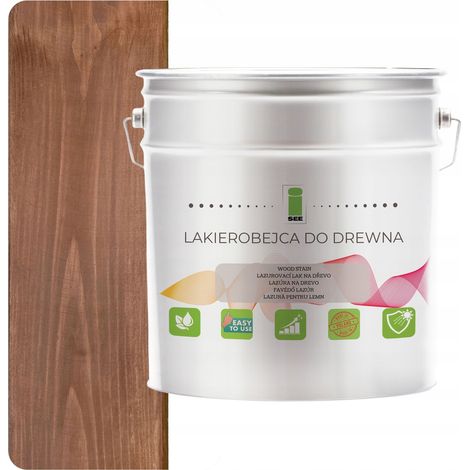 Teinture pour bois brune hydrophobe inodore satinée 3 en 1 2,5 L D070 (1/5)