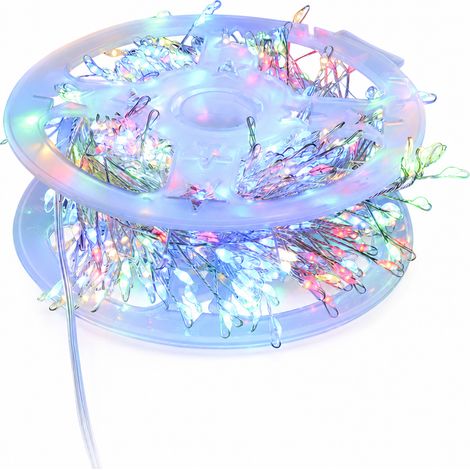 Guirlande Lumineuse LED USB, 100 LED Blanc Froid, Fil Argenté, 8 Modes, Décoration de Noël Intérieure (1/5)