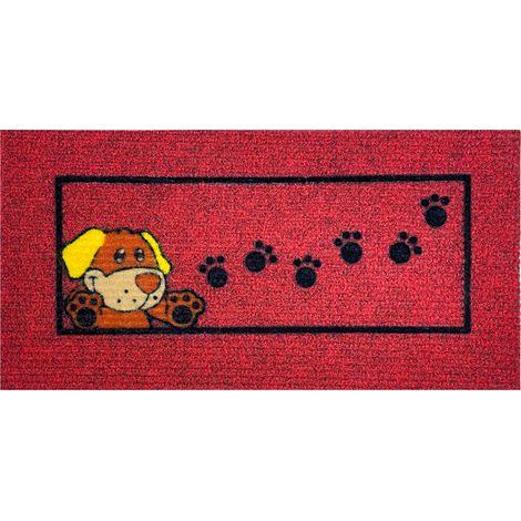 Zerbino Ingresso Salva Gradino Antiscivolo Assorbente Tappeto Piccolo Per Scale Interno Esterno Asciugapassi 25 x 50 Cm Prodotto Italiano AlfredoRosso (1/5)