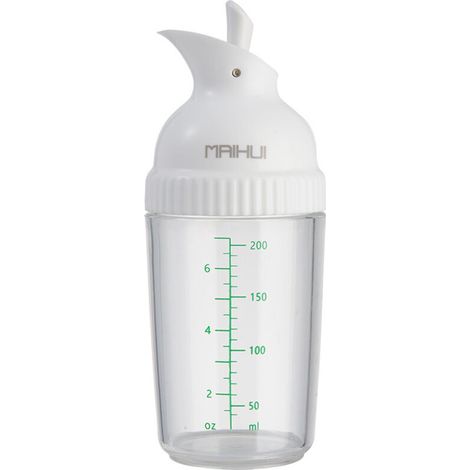 Shaker à vinaigrette compact – Bouteille mélangeuse étanche en verre trempé et acier inoxydable, 250 ml, design ergonomique (1/5)
