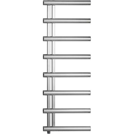 Acova – Sèche-serviette électrique 200W en inox poli – Design contemporain – Fluide huile minérale – Fixations murales inox fournies (1/2)