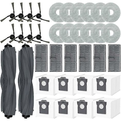 Pièces détachées pour aspirateur robot Mova P50 Pro Ultra / P50 Ultra et Mova P10 Pro Ultra : brosse principale, lingette de nettoyage, sac à poussière et filtre