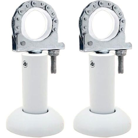 Ensemble de 2 supports de sol réglables en acier pour radiateurs en aluminium moulé sous pression, offrant une grande flexibilité d'installation et un support sécurisé.