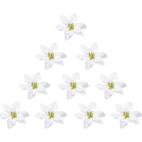 GARRYFIZH Tête de Poinsettia Artificielle, Fleur Vive Authentique Faite à la Main pour Décoration de Couronne d'arbre de Noël, Décoration de Vacances (210712XU02-2)