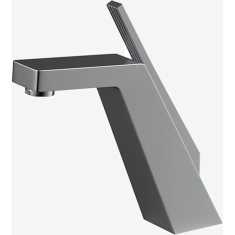 Black/Chrome Face Basin Faucet Single Hole Basin Faucets Cold and Hot Mixer for Bathroom Crane Taps,Grey (1/5)