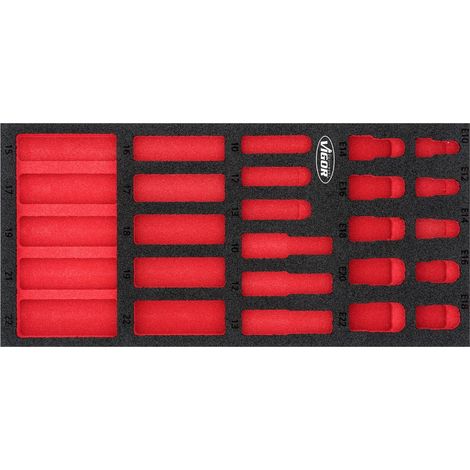 VIGOR Weichschaumeinlage, leer, V7323-L, (LxBxH) 393 x 188 x 35 mm (1/2)
