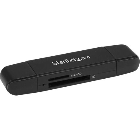 StarTech.com SDMSDRWU3AC lettore di schede USB 3.2 Gen 1 (3.1 Gen 1) Type-A/Type-C Nero (1/4)