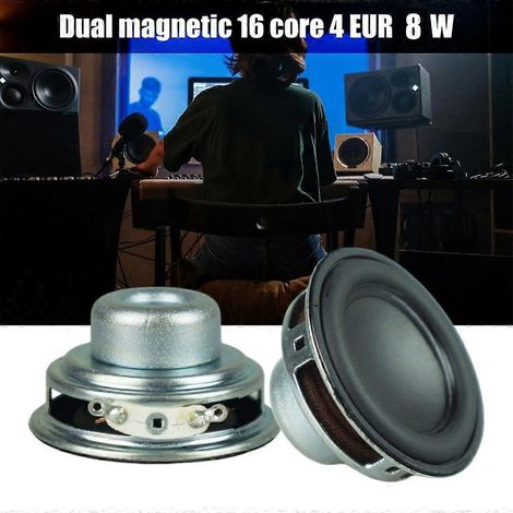 Lot de 2 haut-parleurs stéréo large bande de 45 mm, 4 ohms et 8 W, de forme ronde. (1/4)