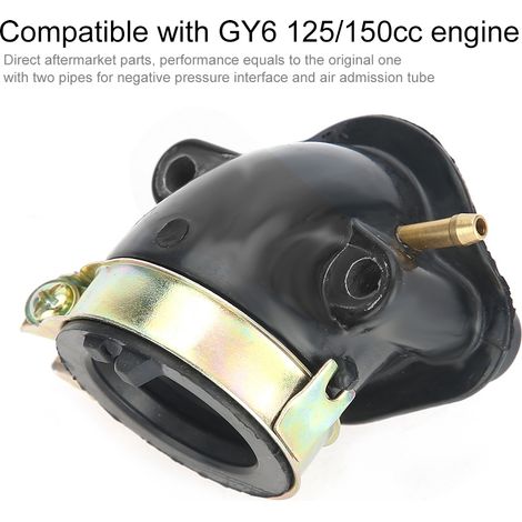 Adaptateur de Tubulure d'Admission Carburateur pour Moteur GY6 125cc 150cc Scooter Quad (1/5)