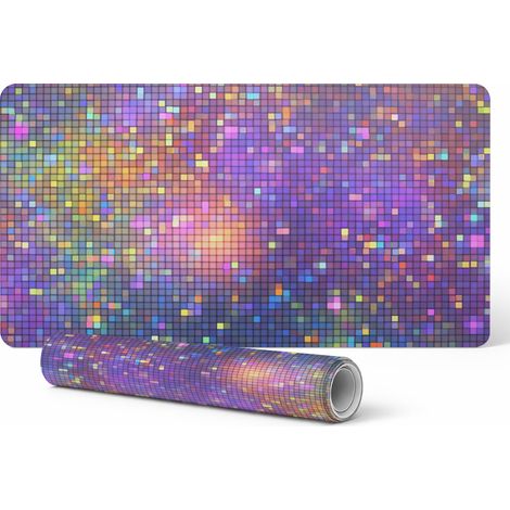 Alfombrilla protectora de escritorio con mosaico de p铆xeles para mesa, 90 x 45 cm.