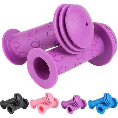 Puños para patinetes, manillares para bicicletas, puños para bicicletas, patinetes y bicicletas de montaña, 95φ22,2 mm, morado (1/5)