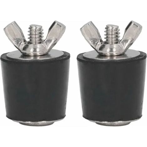 Bouchons en caoutchouc pour piscines (2 pièces) - Bouchons coniques pour l'hivernage des piscines - Accessoires pour bouchons (1/4)