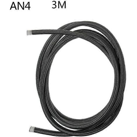 Tuyau de frein en acier tressé nylon 3M pour circuit essence/huile/gaz, compatible AN4 AN6 AN8 AN10 - modèle AN4. (1/4)