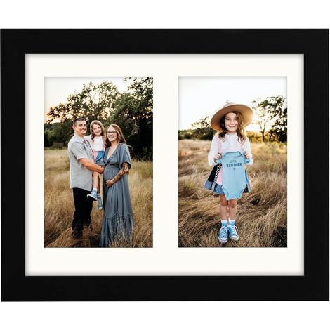 Foto Bilderrahmen 20x25 cm Doppelter 10x15 Rahmen Schwarz 8x10 Dove Grey (1/5)